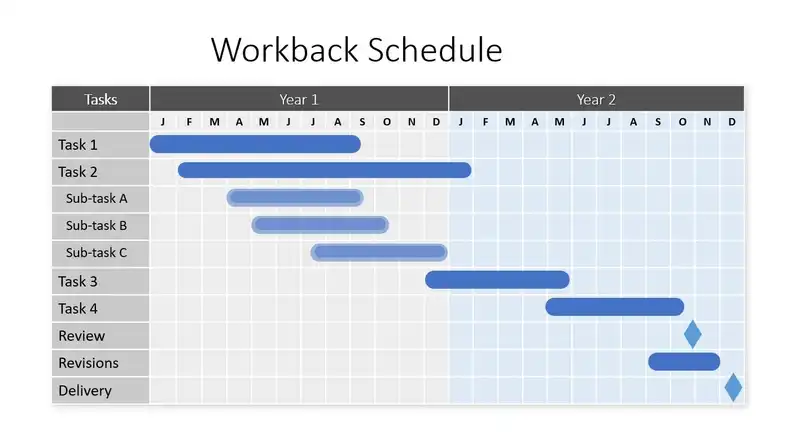 workback schedule template powerpoint