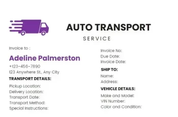 6 Free Auto Transport Invoice Template