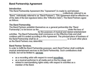 6 Free Band LLC Operating Agreement Template