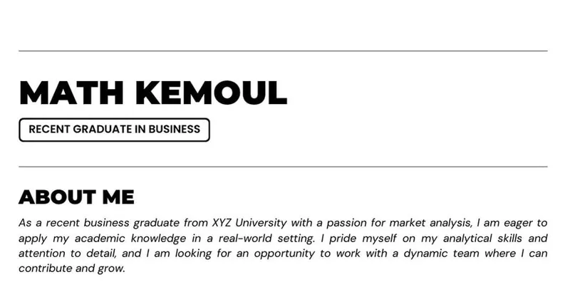 Personal Statement on Resume Example 18