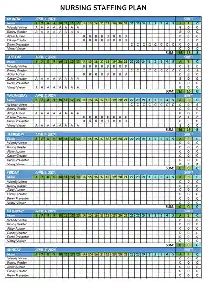 Nursing Staffing Plan Template