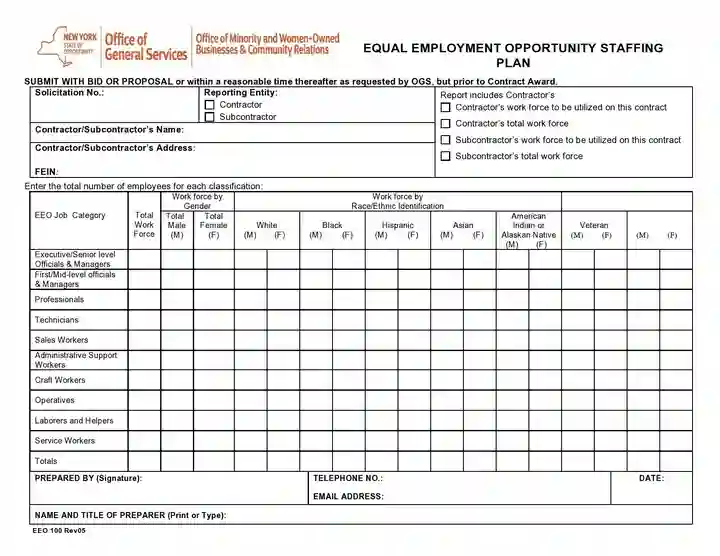 equal employment staffing plan template 39