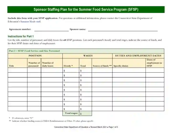 sponsor staffing plan template 36