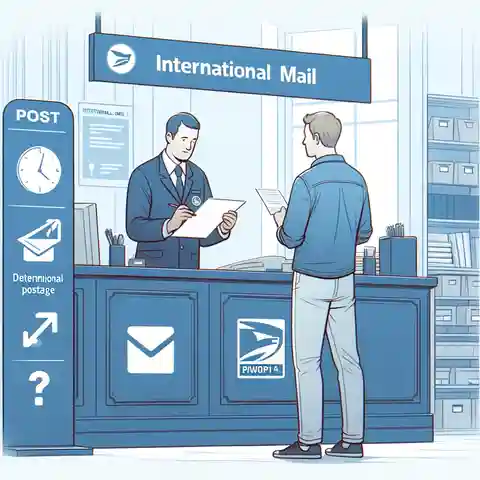 How Much Postage Letter to Canada From USA Sending a letter to Canada A person consulting with a postal worker at a post office counter