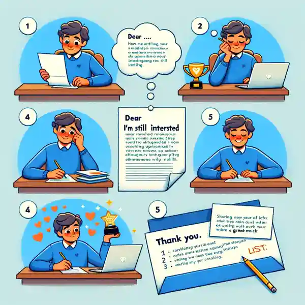 How to Write a Sample Letter of Continued Interest An illustrated step by step guide showing the process of writing a Letter of Continued Interest
