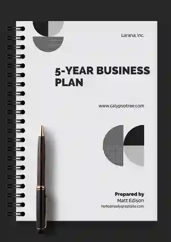 5 Year Business Plan Example Cover 1