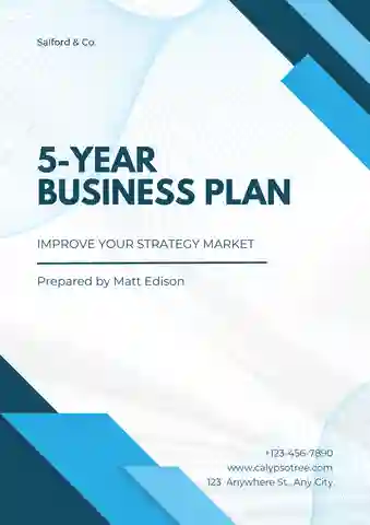 5 Year Business Plan Example Cover 2