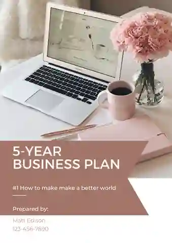 5 Year Business Plan Example Cover 3