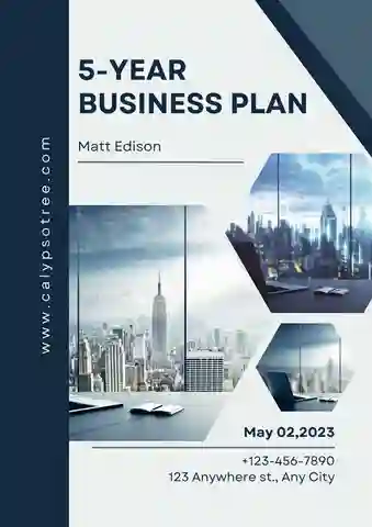 5 Year Business Plan Example Cover 4