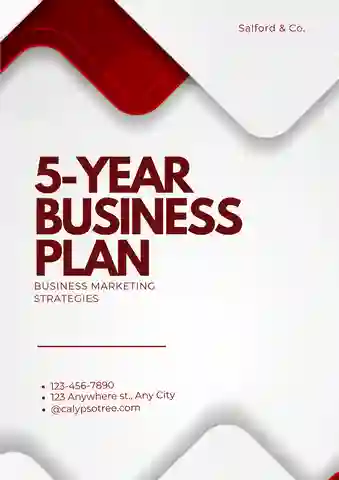 5 Year Business Plan Example Cover 5