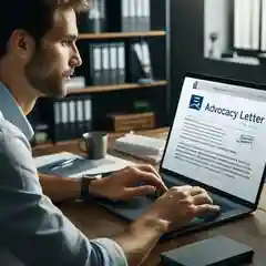 A professional and engaging image for an article about writing advocacy letters examples