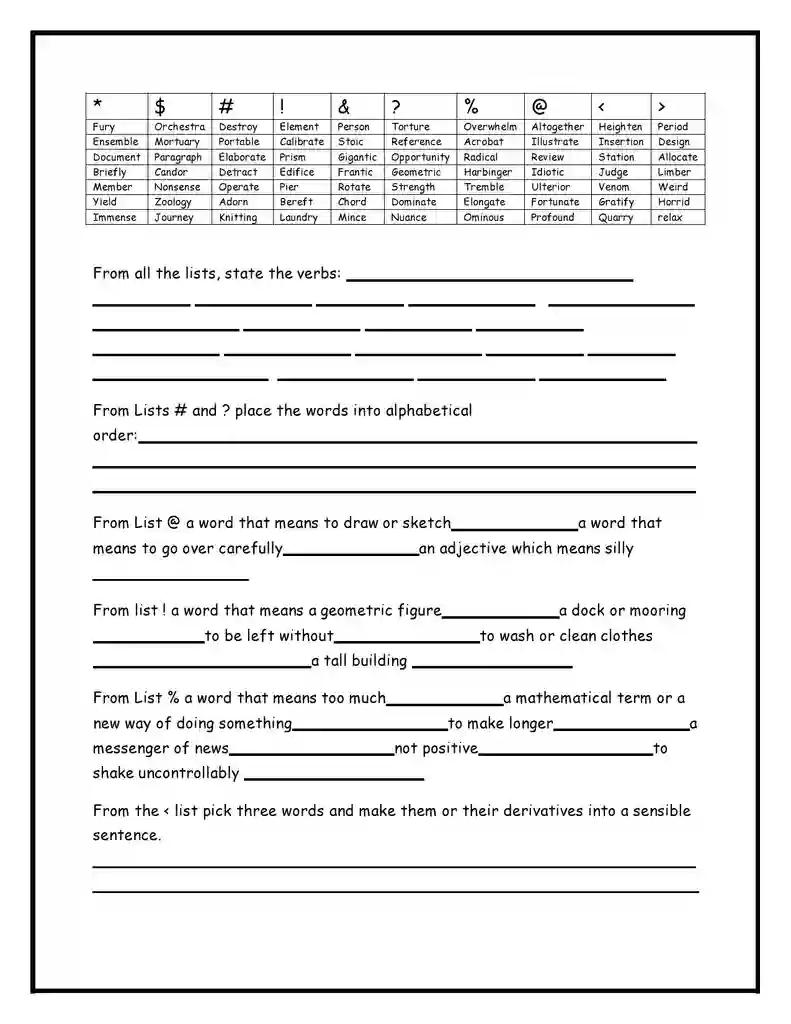 Free Printable Blank Spelling Test Templates 01