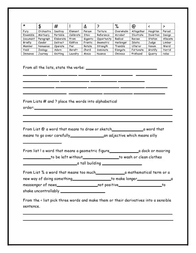 Free Printable Blank Spelling Test Templates 01 Free Printable Blank Spelling Test Templates 01