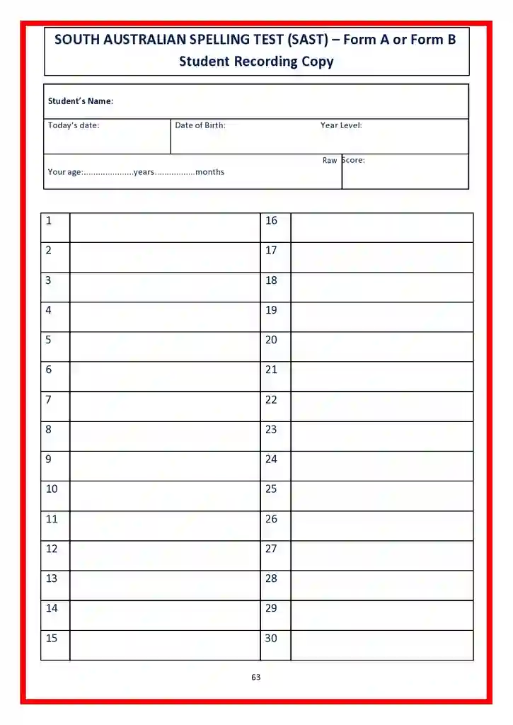 Free Printable Blank Spelling Test Templates 28 Free Printable Blank Spelling Test Templates 28