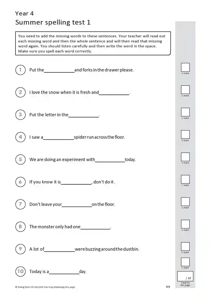 Free Printable Blank Spelling Test Templates 32 Free Printable Blank Spelling Test Templates 32