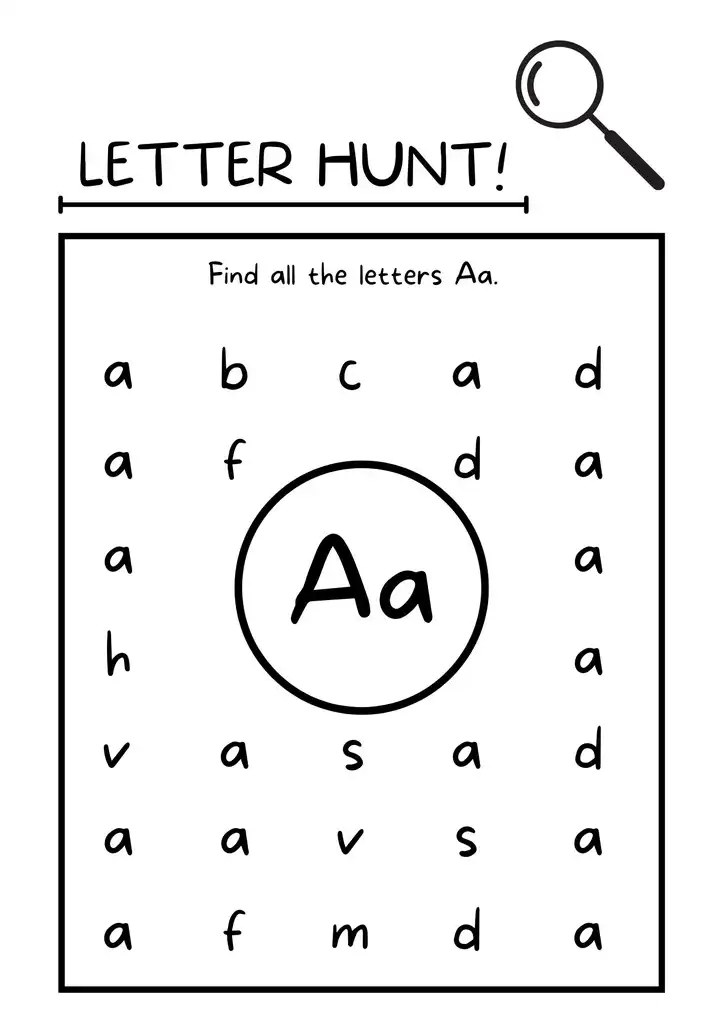 Free Printable Letter A Worksheets 01