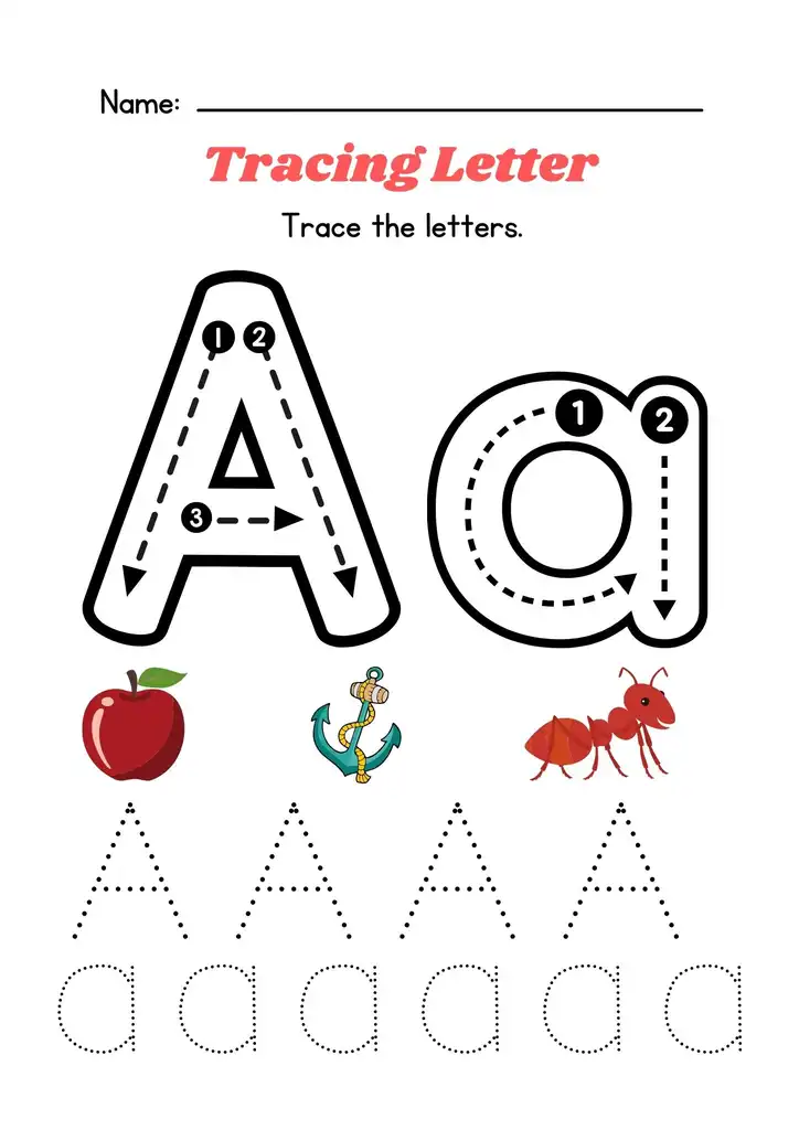 Free Printable Letter A Worksheets 05