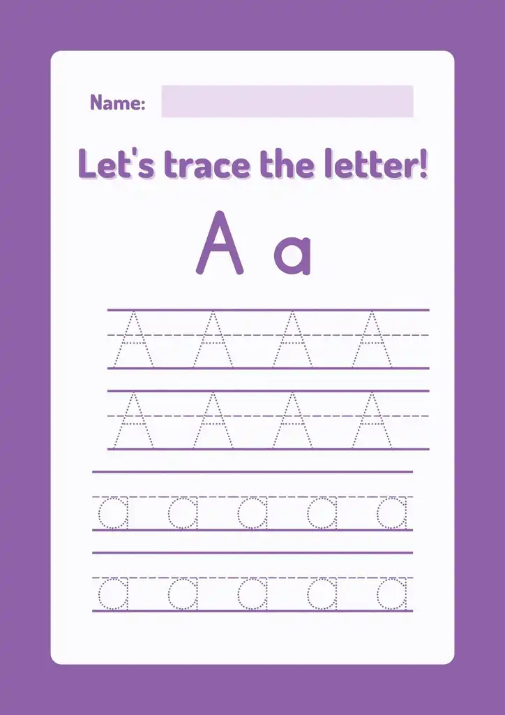 Free Printable Letter A Worksheets 08