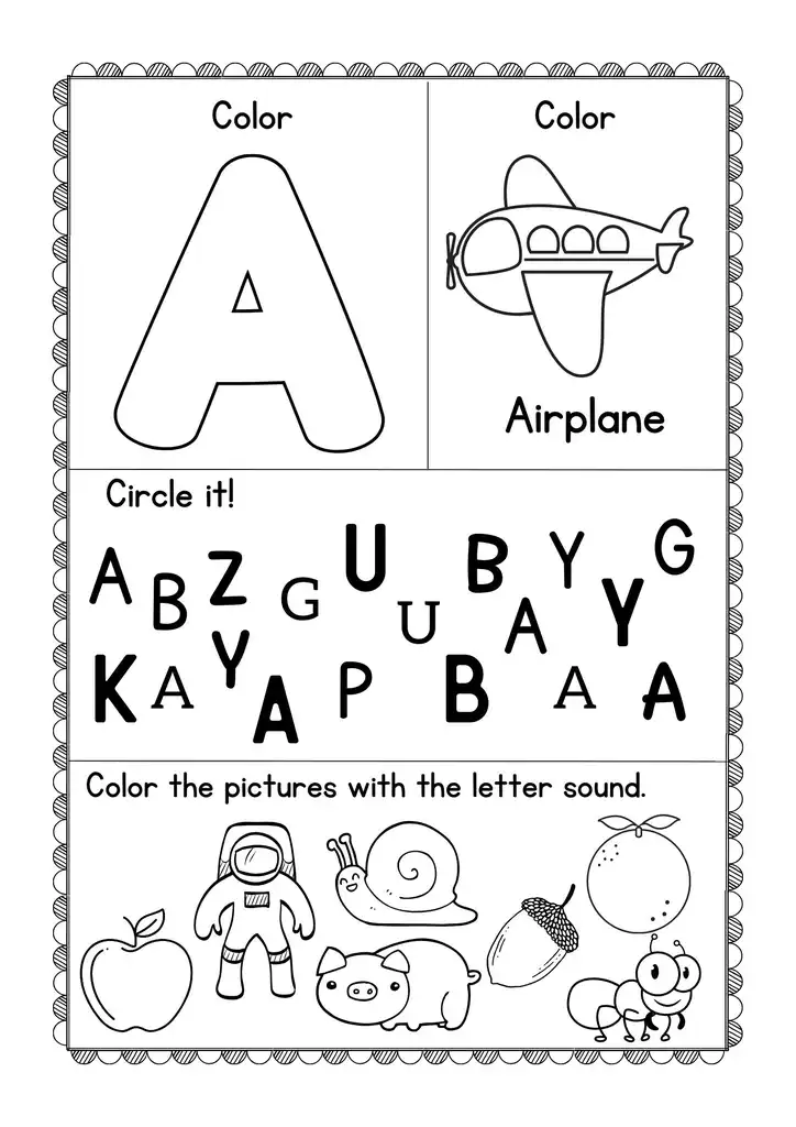 Free Printable Letter A Worksheets 11