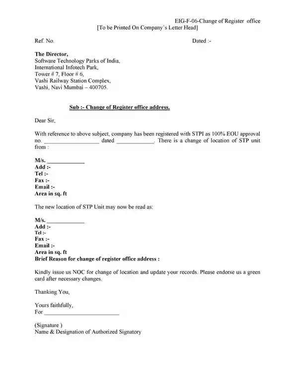 Simple Change of Address Letter Template With Instructions 27