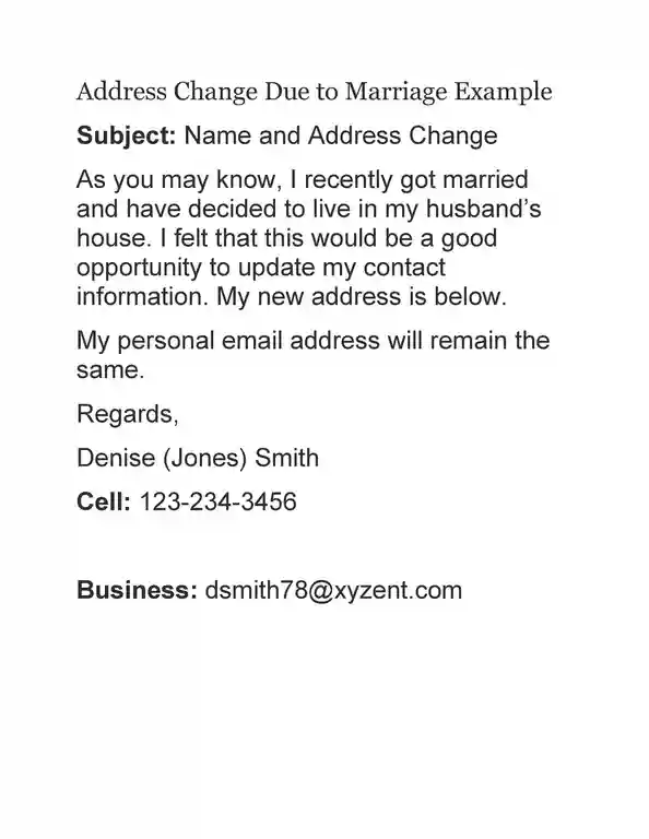 Simple Change of Address Letter Template With Instructions 46
