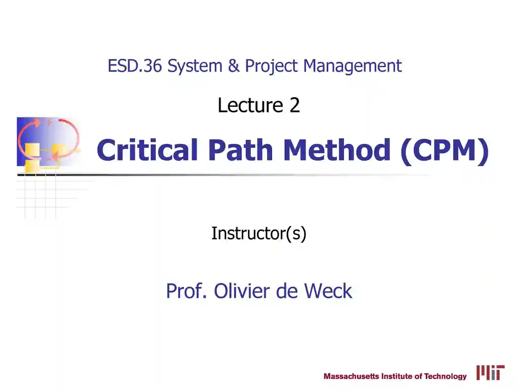 Simple Critical Path Template 01