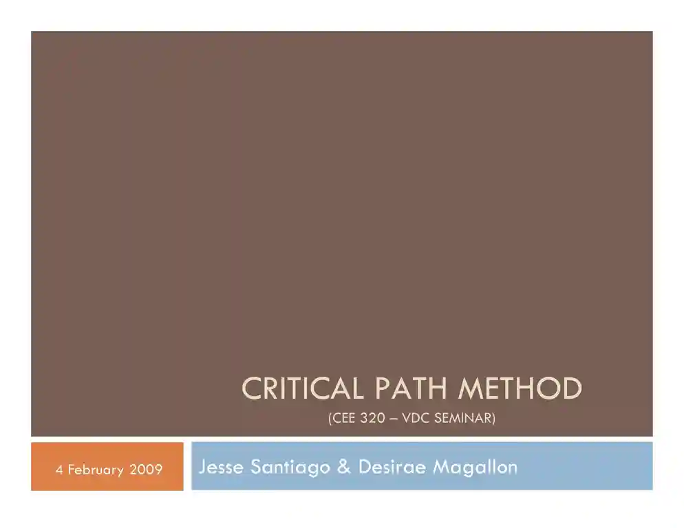 Simple Critical Path Template 15