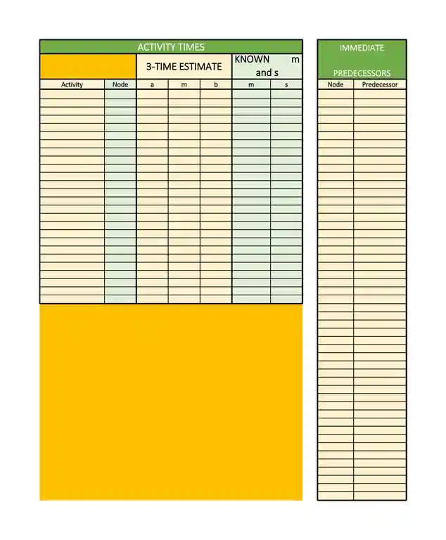 Simple Critical Path Template 21