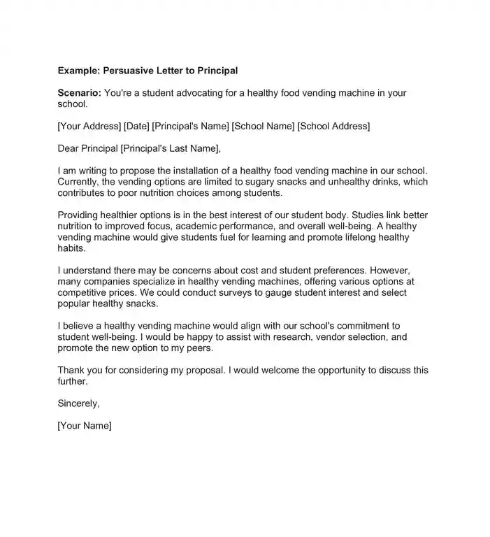 example persuasive letters persuasive letter to principal example