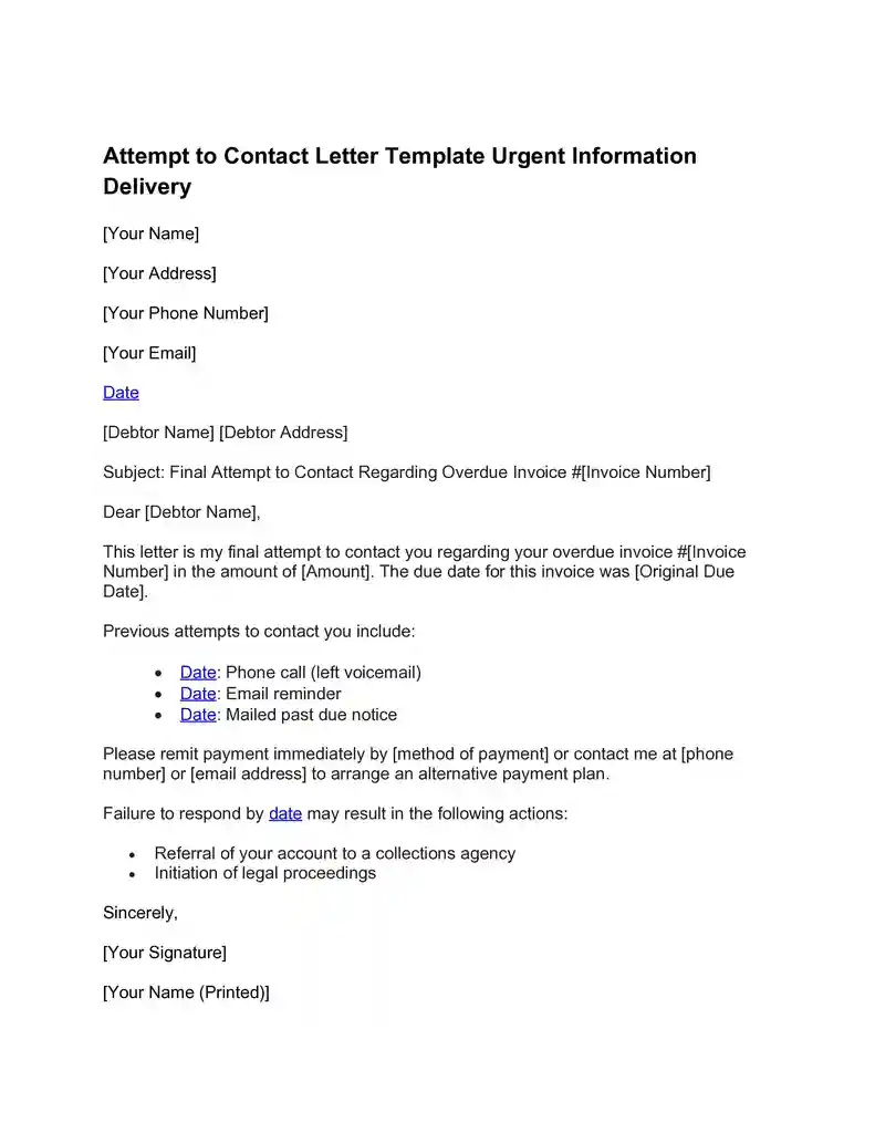 free attempt to contact letter templates 04