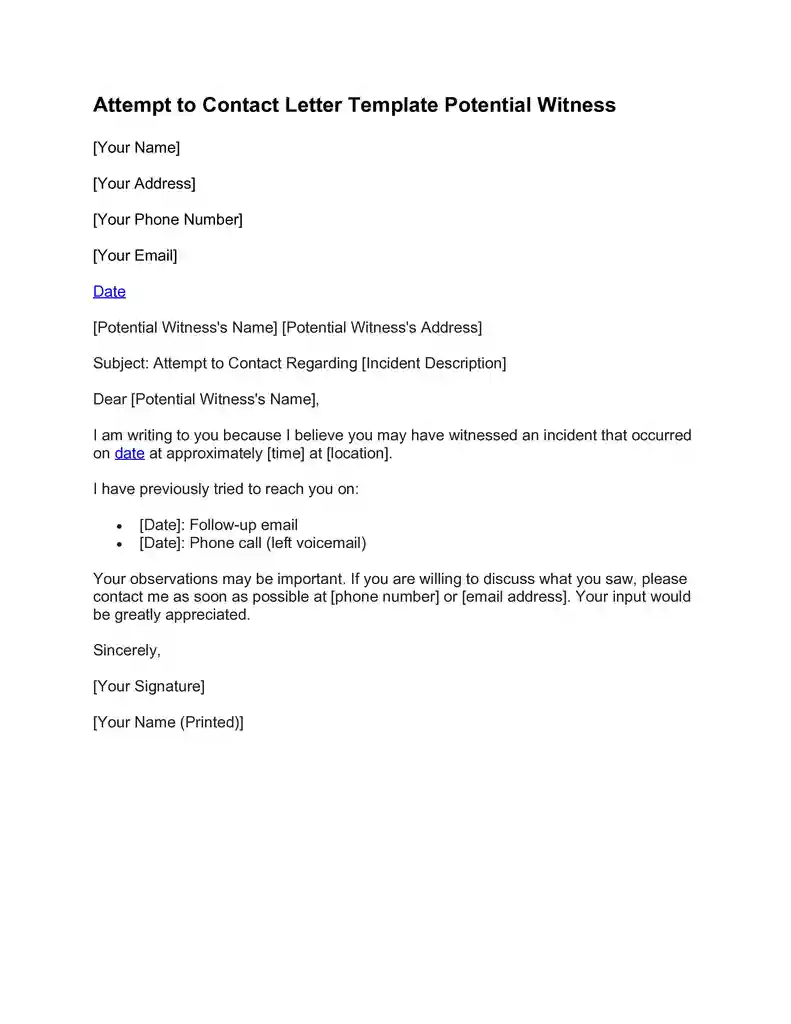 free attempt to contact letter templates 09
