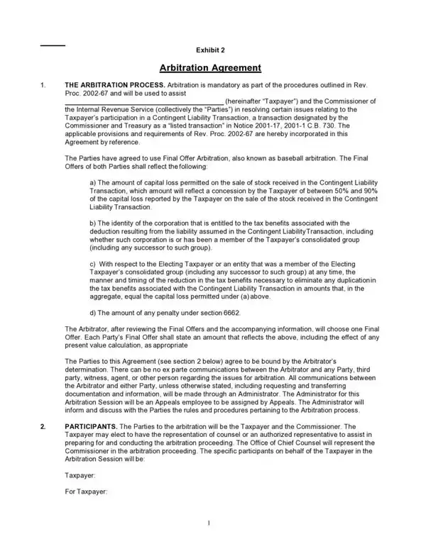 arbitration agreement example 38 arbitration agreement example 38